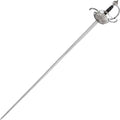 Ribbed Shell Swept Hilt Rapier Sword Replica From The Three Musketeers