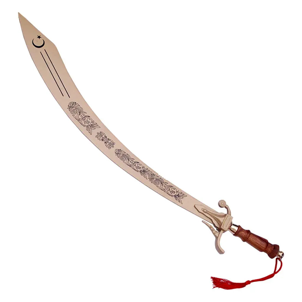Belly Dance Dragon Scimitar Sword With Gold Plated Blade