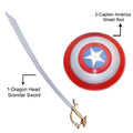Captain America Shield & Belly Dance Sword with Gold Plated Hand