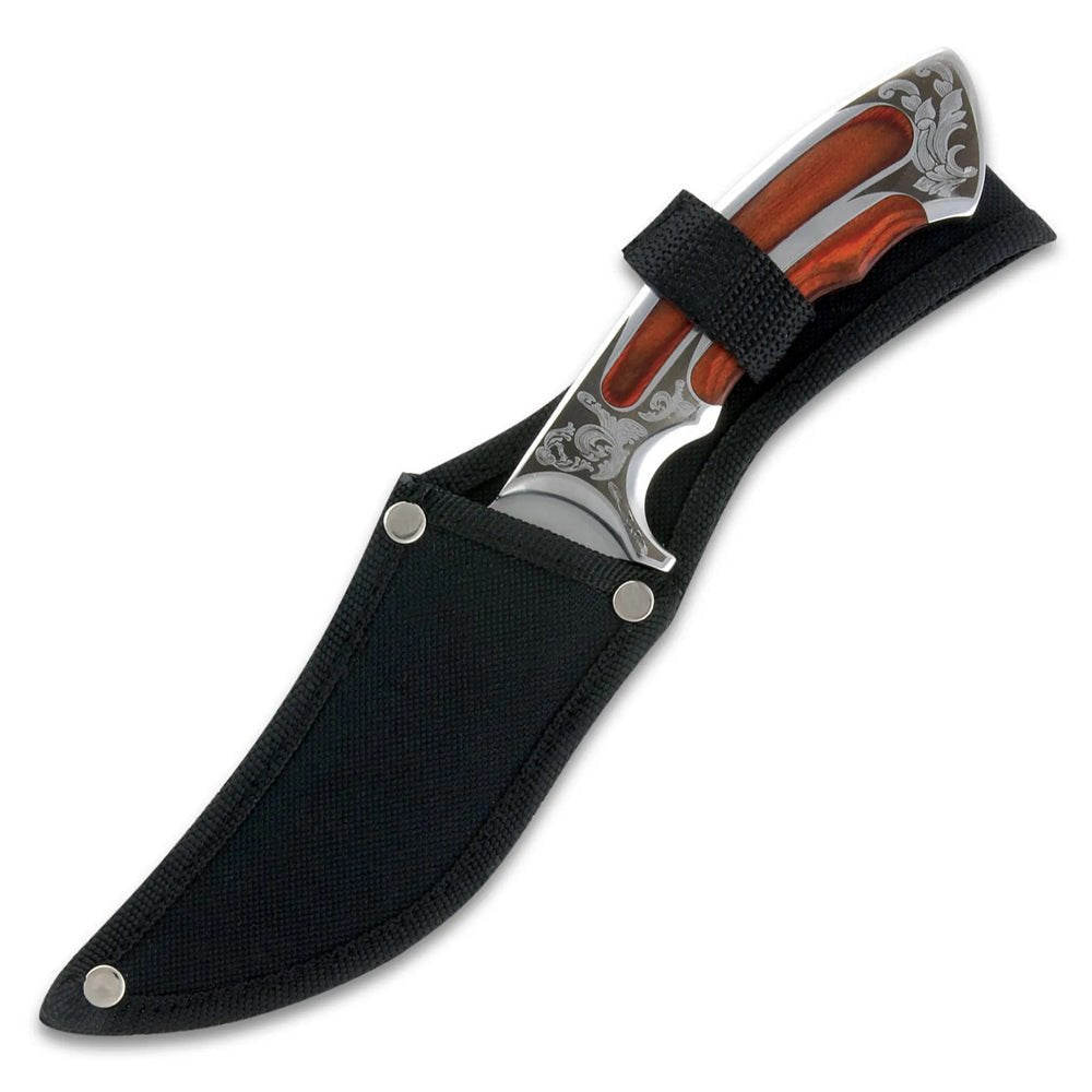 Bushcraft Skinner Knife 10 Inch Wood Handle