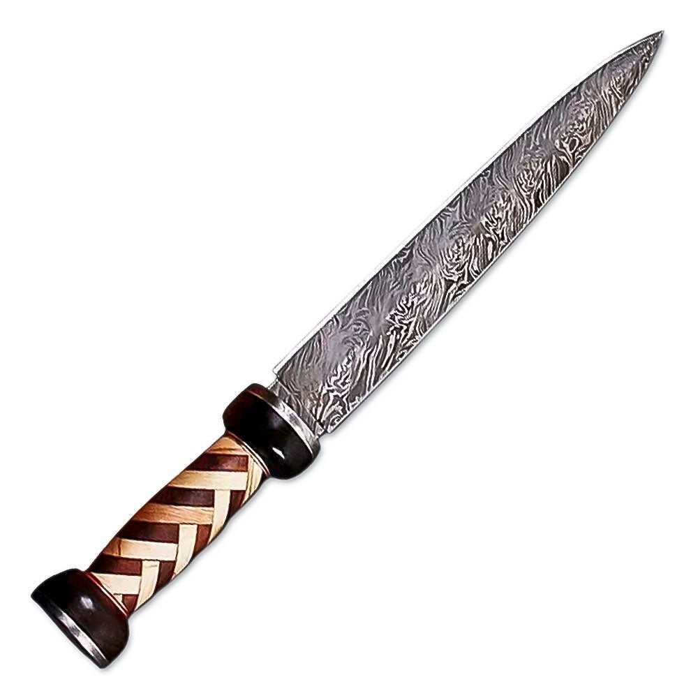 Gladiator Dagger Olive Wood Handle Double Edge 15 Inch