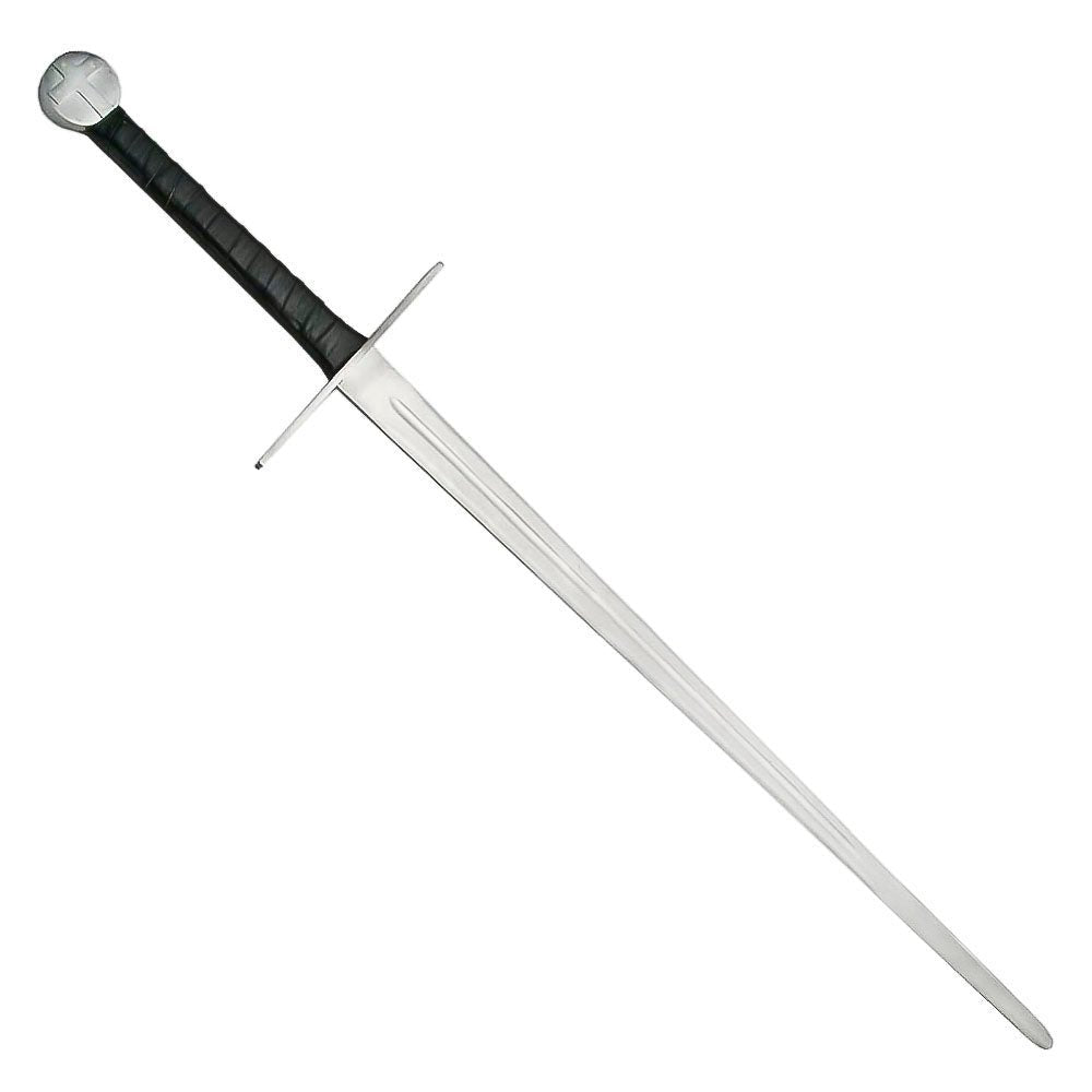 Medieval Cross Sword Black 48 Inch With Scabbard