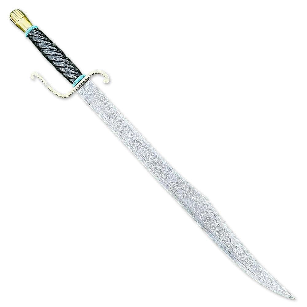 Scimitar Sword Arabian Curved Blade With Leather Sheath