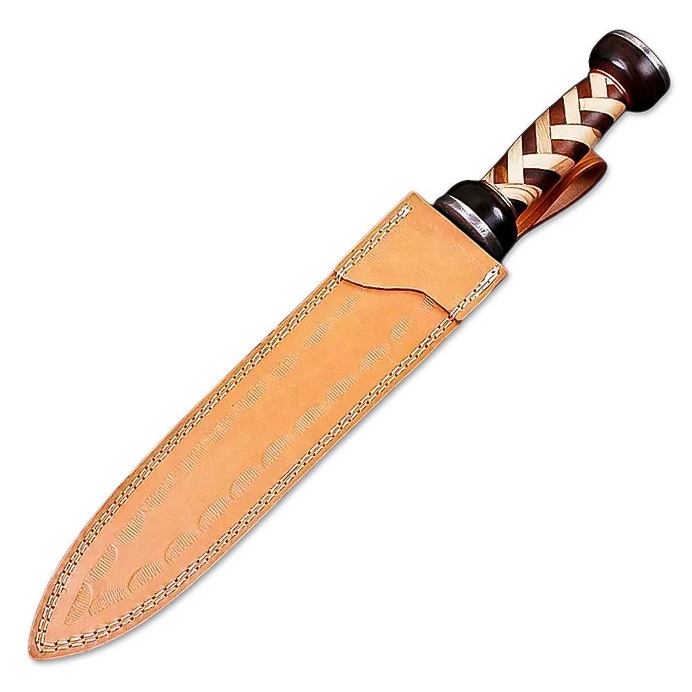 Gladiator Dagger Olive Wood Handle Double Edge 15 Inch
