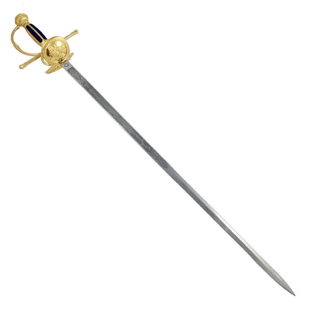 Don Quixote Rapier Musketeer Sword Black Gold