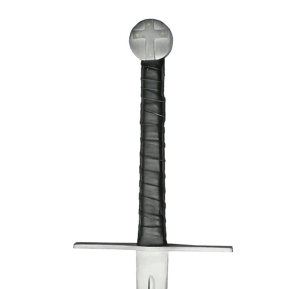 Medieval Cross Sword Black 48 Inch With Scabbard