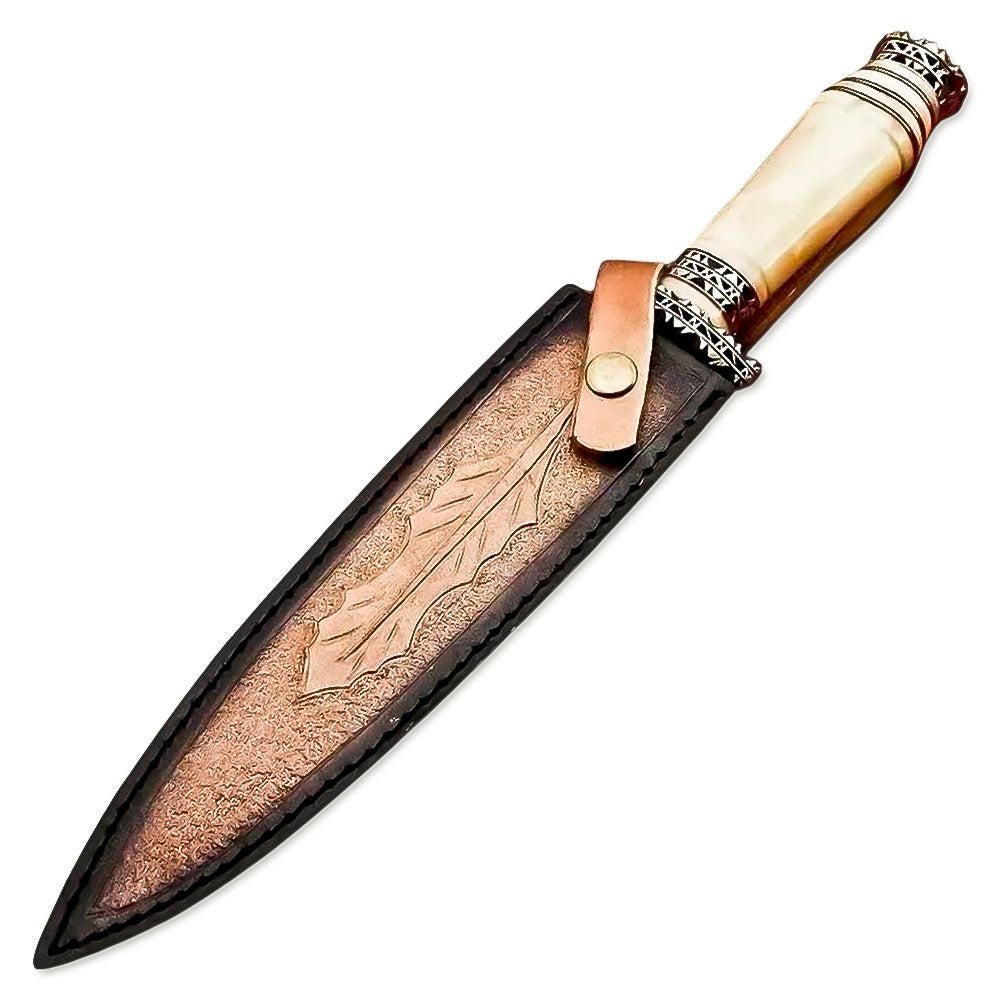 Kris Dagger Wavy Blade Bone Handle 13 Inch