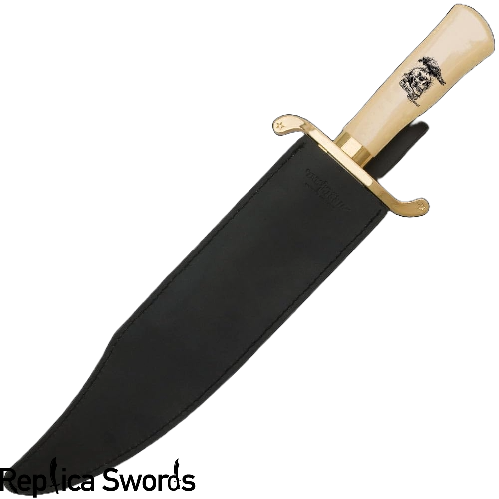 Gold Plated Gil Hibben Bowie Knife From Expendables