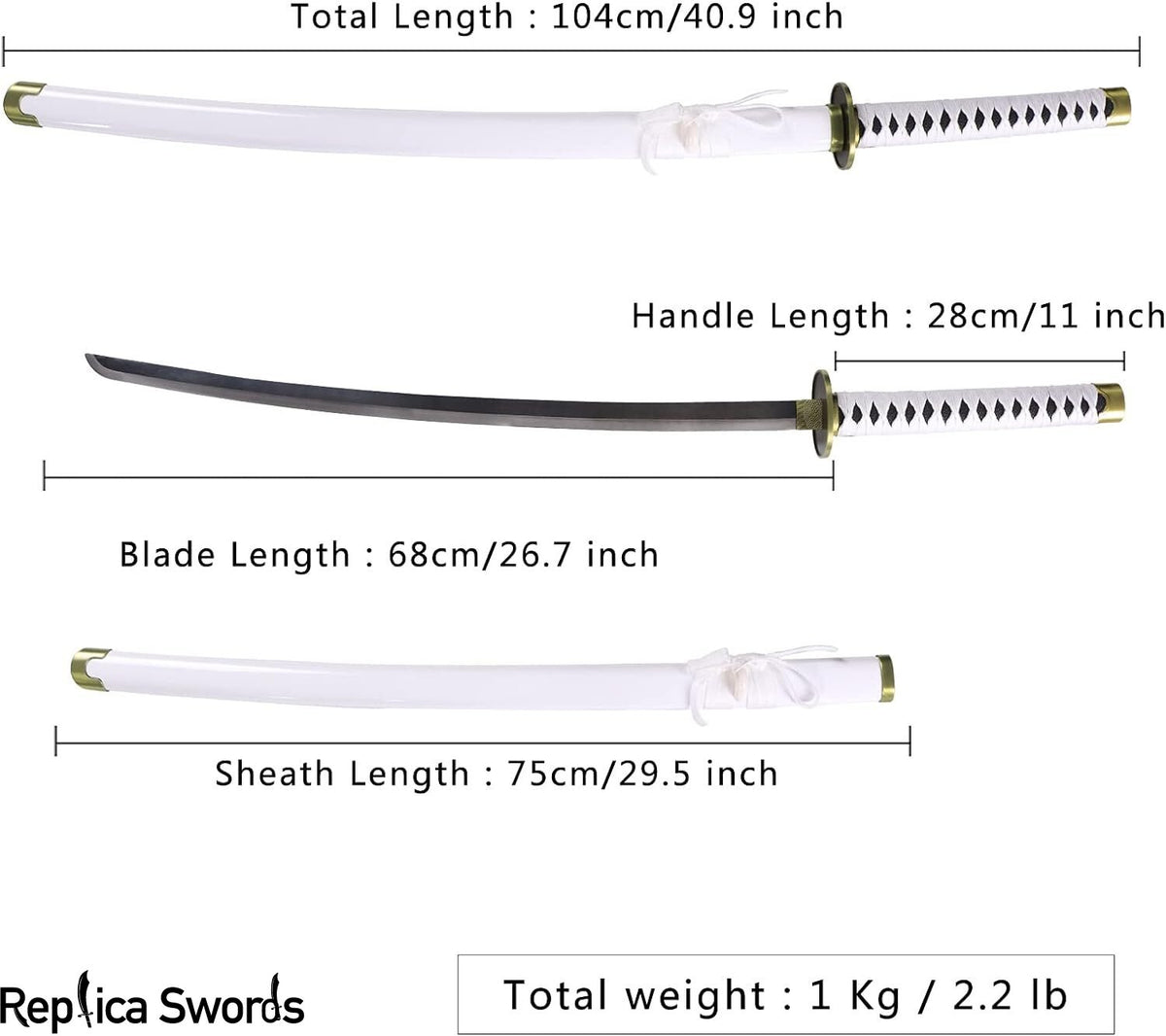 Roronoa Zoro Wado Ichimonji Katana Sword