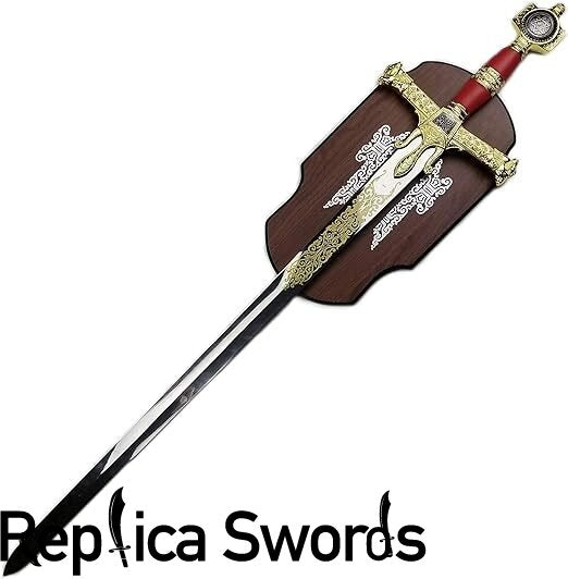 King Solomon Sword Full Size Red/Gold Metal Replica