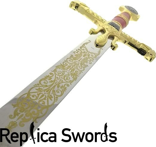 King Solomon Sword Full Size Red/Gold Metal Replica