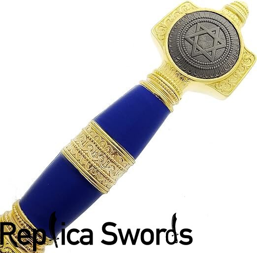 King Solomon Sword Full Size Gold/Blue Metal Replica