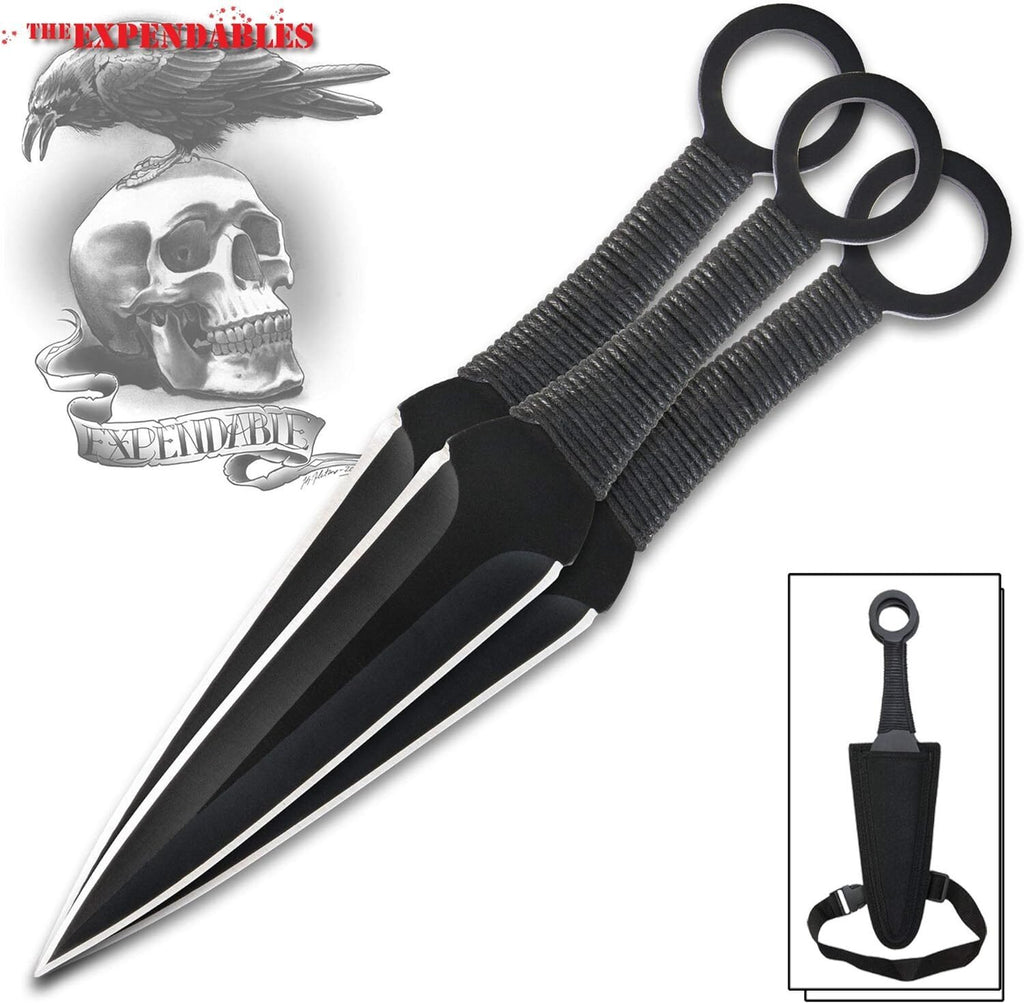 Expendables Kunai Thrower Knife Set Licensed Replica
