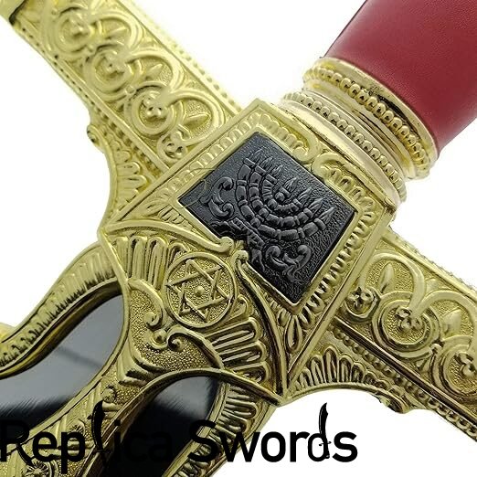 King Solomon Sword Full Size Red/Gold Metal Replica