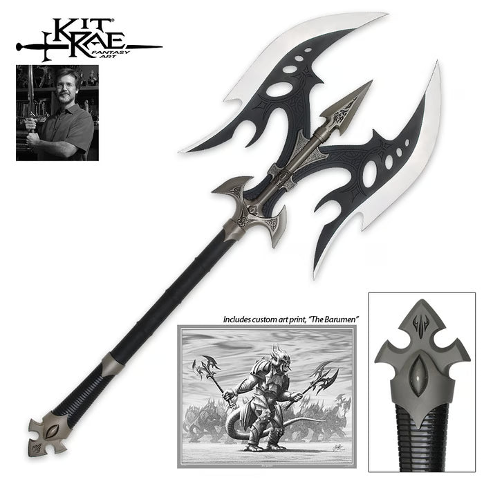Black Legion Fantasy Battle Axe Full Size Prop Replica