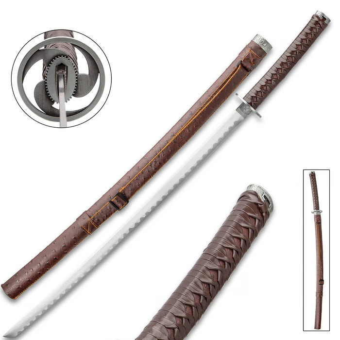 Gankyil Katana Sword Life Size Replica With Scabbard