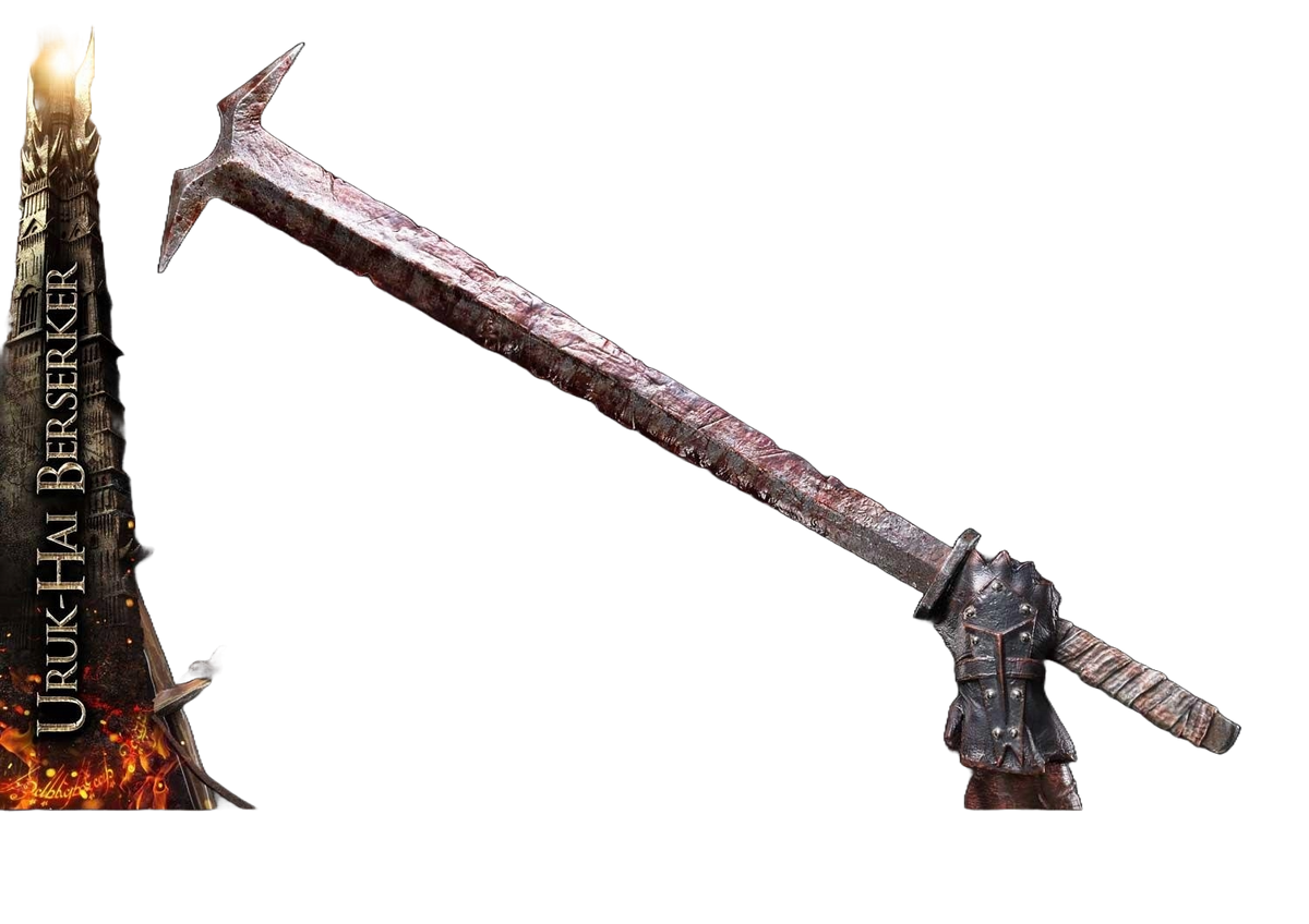 LOTR Uruk Hai Berserk Sword Full Sized