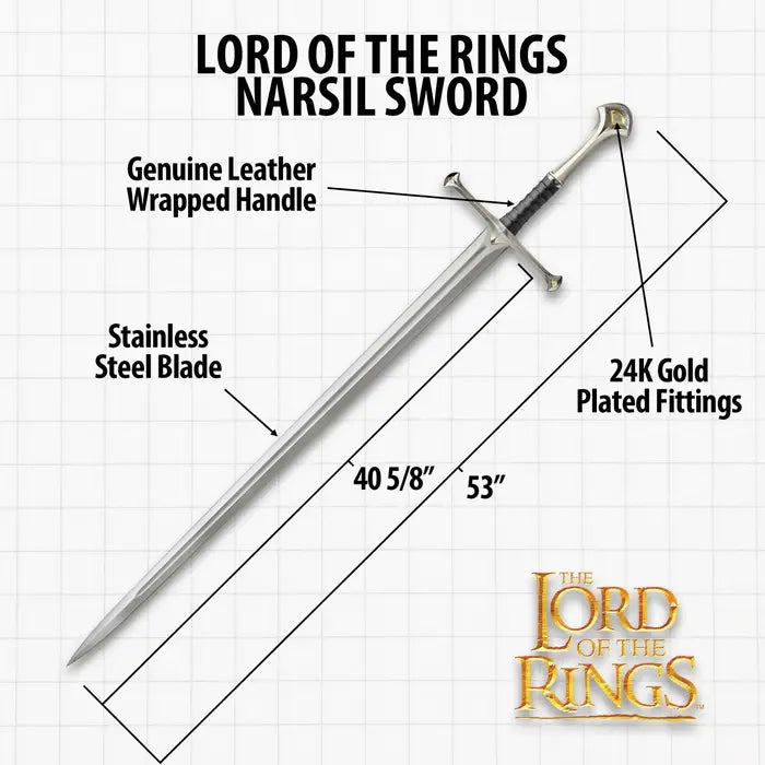 King Elendil Narsil Sword UC Licensed Replica