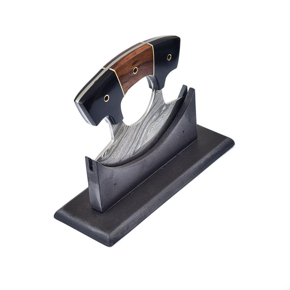 Alaskan Ulu Knife Rocker Kitchen Knife With Stand