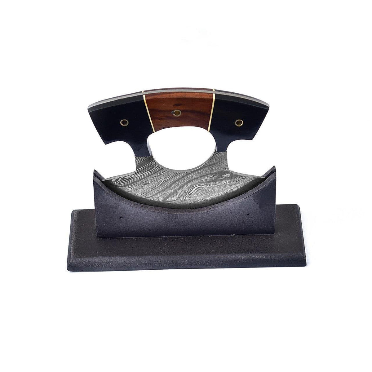 Alaskan Ulu Knife Rocker Kitchen Knife With Stand