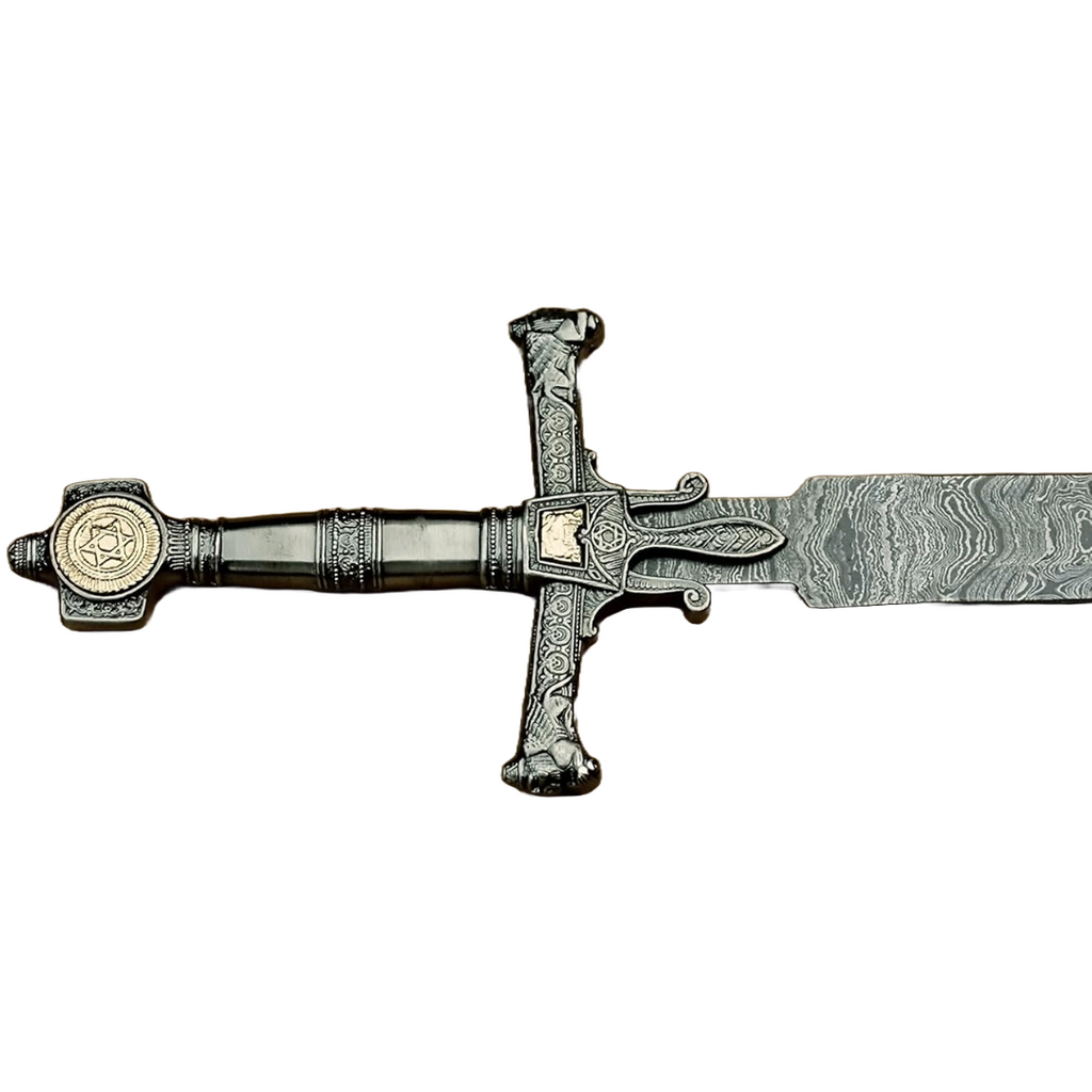King Solomon Sword Life Size Damascus Steel Replica