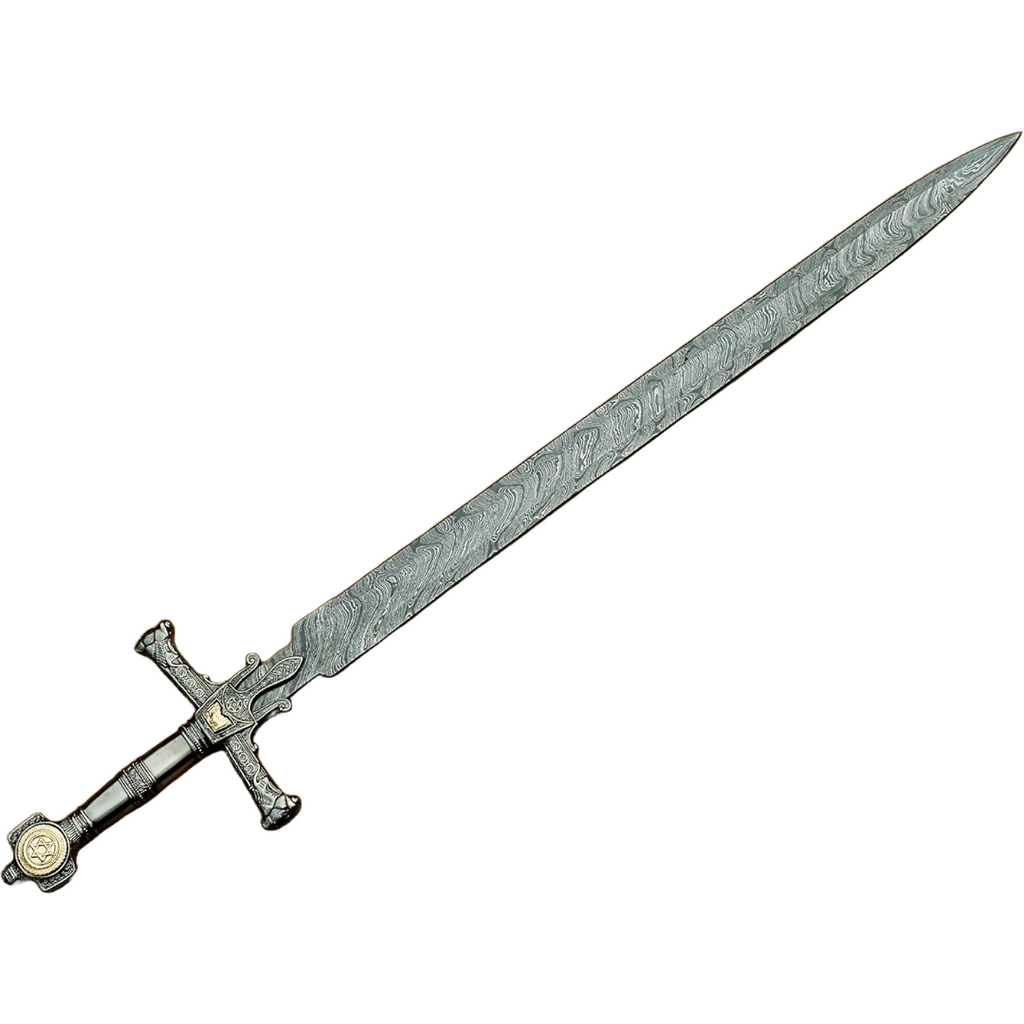 King Solomon Sword Life Size Damascus Steel Replica