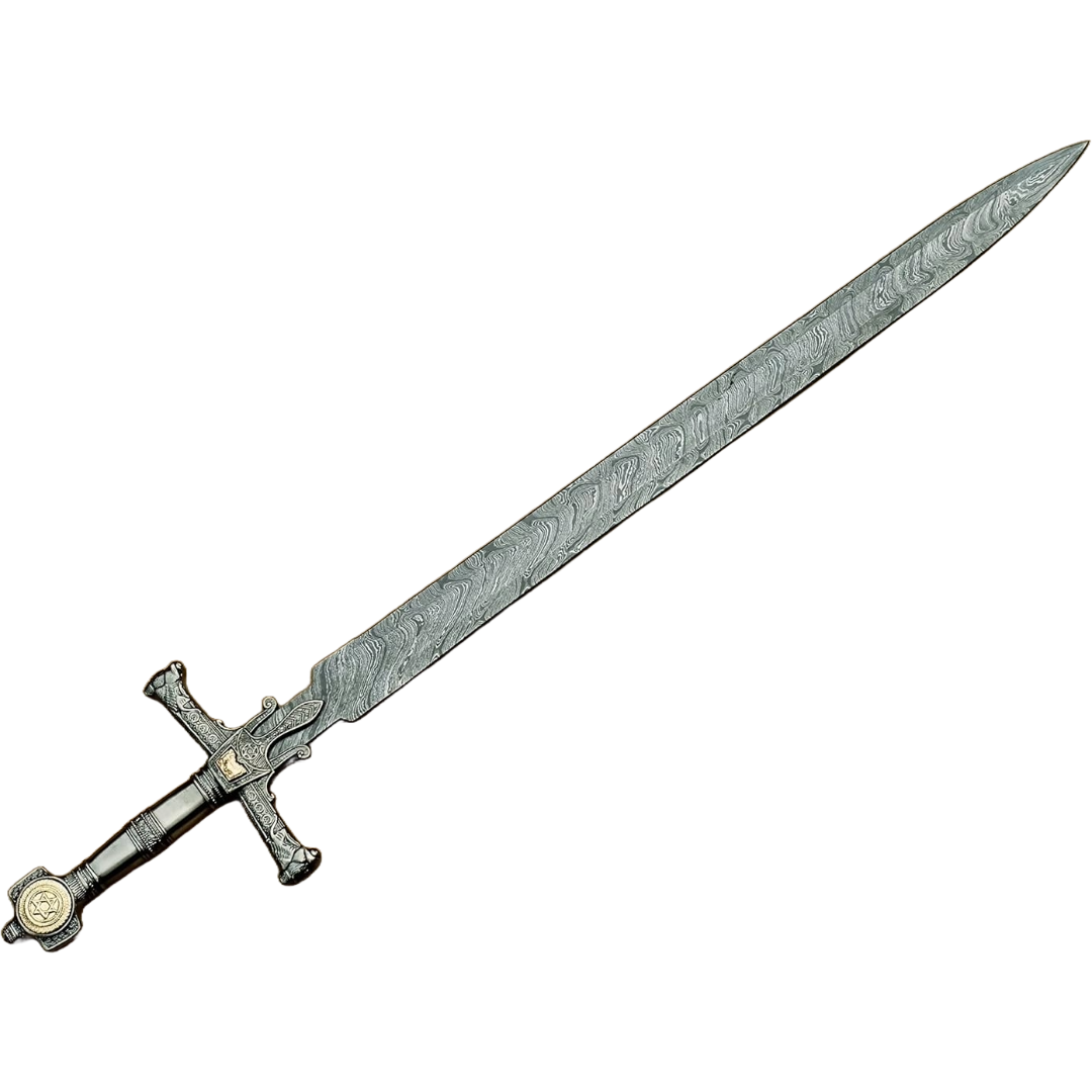 King Solomon Sword Life Size Damascus Steel Replica