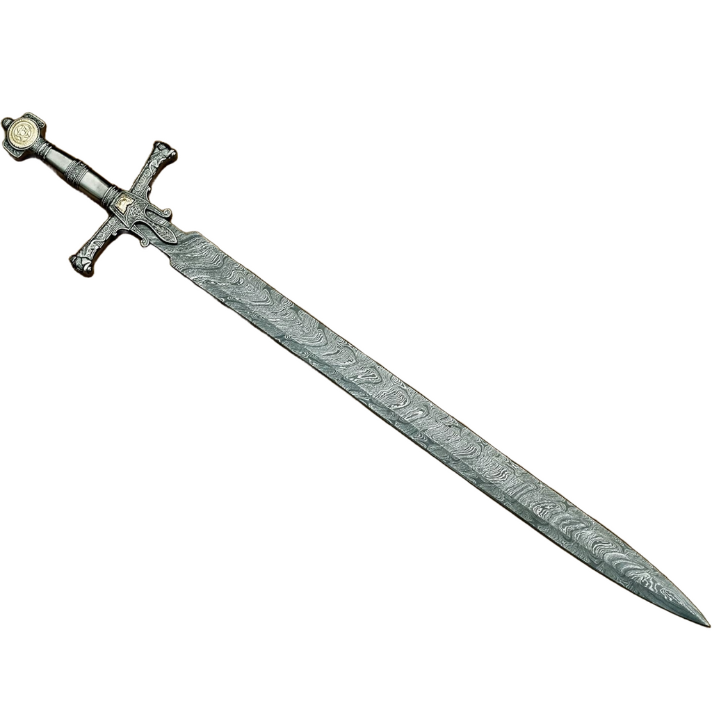 King Solomon Sword Life Size Damascus Steel Replica