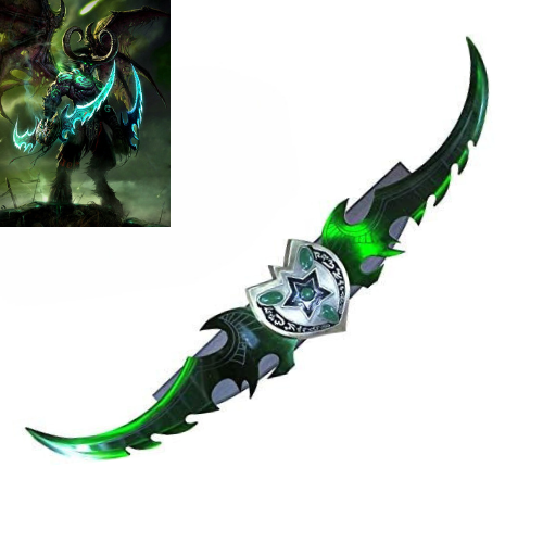 WOW Azzinoth Illidan Warglaive With Green Blades 49" Replica