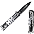 Glass Breaker Spring Assisted Black Knife From Punisher