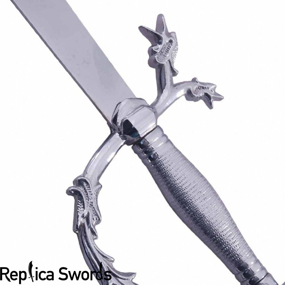 Belly Dance Dragon Scimitar Sword With Silver Handle