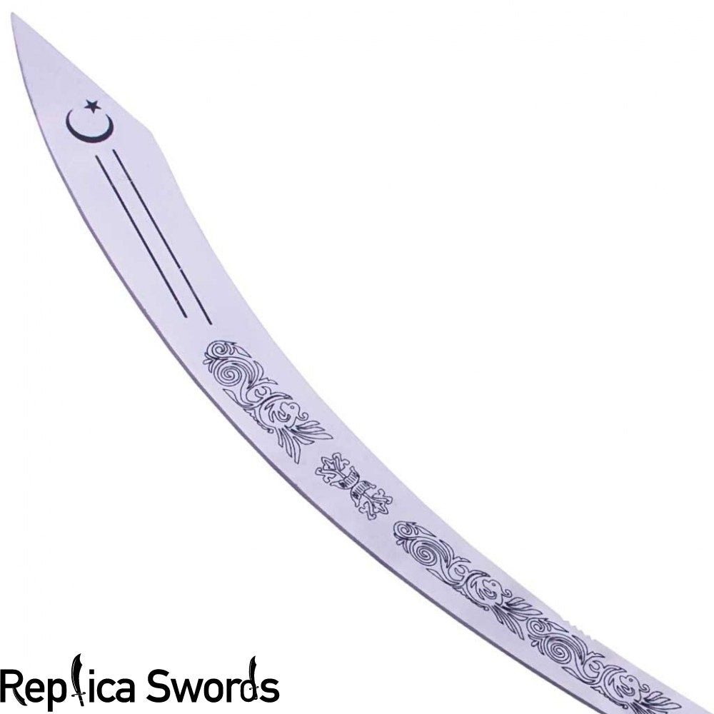 Arabian Belly Dance Dragon Scimitar Sword With Silver Finishing