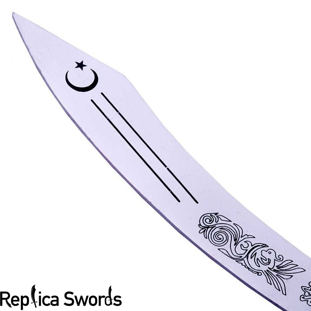 Arabian Belly Dance Dragon Scimitar Sword With Silver Finishing
