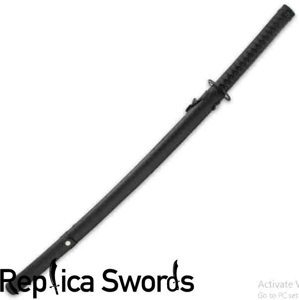 Black Gankyil Katana Sword Life Size Replica With Scabbard