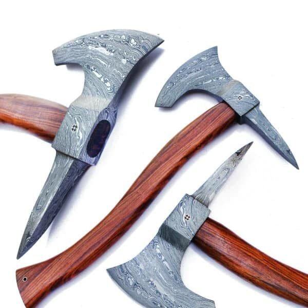 Damascus Steel Tomahawk, Hatchet, Camping, Outdoor Axe
