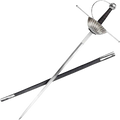 The Three Muskeeters Spanish Fluted Cup Rapier Sword Replica