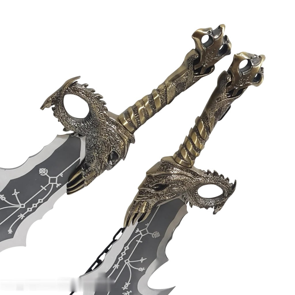 God of War Kratos Blades of Chaos Pair Antique Finished Replica