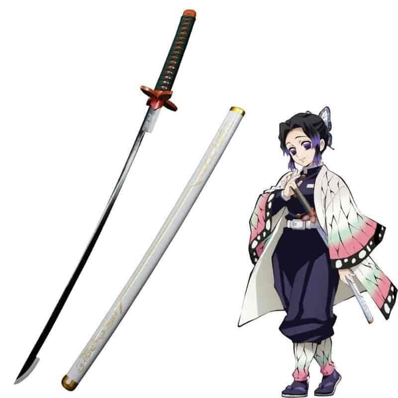Green Nichirin of Shinobu Kocho from Demon Slayer III High Carbon Steel With Free Scabbard
