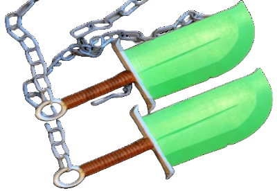 Kung Fu Panda General Kai Swords - Jade Knives Set