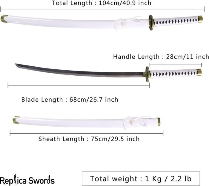 One Piece Roronoa Zoro Wado Ichimonji Katana Sword Replica