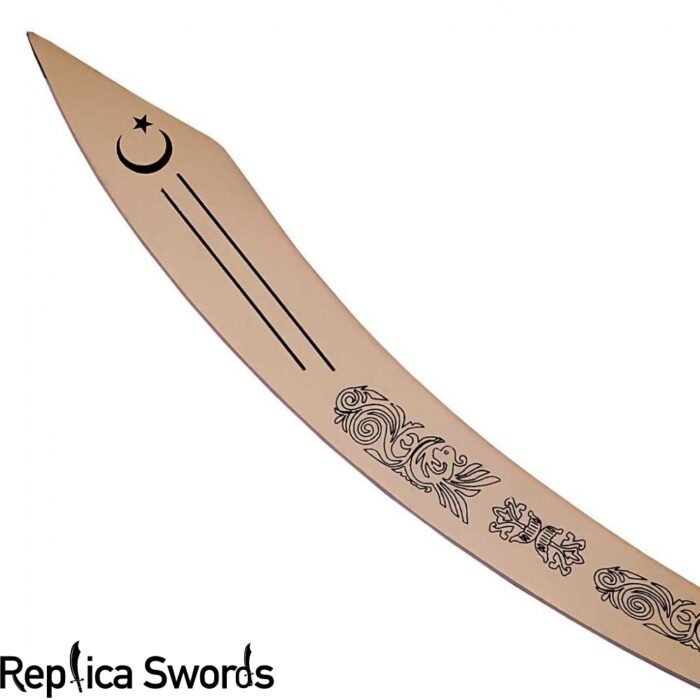 Belly Dance Dragon Scimitar Sword With Gold Plated Blade - Image 3