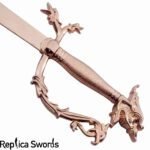 Arabian Belly Dance Dragon Scimitar Gold Plated Sword - Image 2