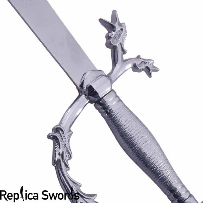 Belly Dance Dragon Scimitar Sword With Silver Handle - Image 4