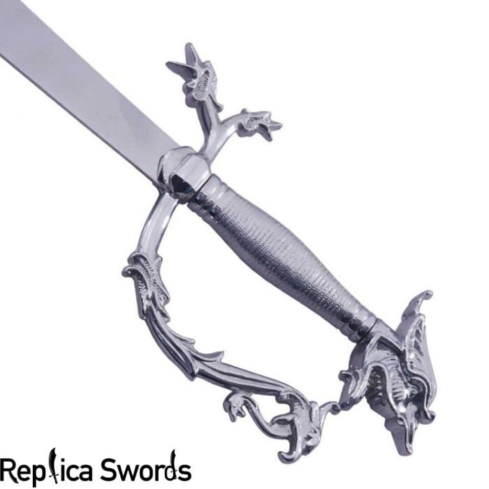 Belly Dance Dragon Scimitar Sword With Silver Handle - Image 3