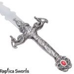 Silver and Ruby Merlin Sword Life Size Replica - Image 3