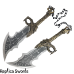 God of War Kratos Blades of Chaos Pair Antique Finished Replica