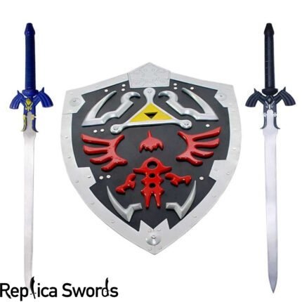 Link Dark Hylian Shield and Master Swords Set