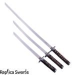 Ninja Symbol Blue Samurai 3-piece Swords Set Replica - Image 3