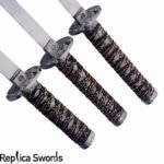 Ninja Symbol Blue Samurai 3-piece Swords Set Replica - Image 4