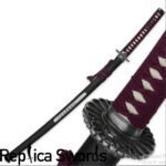 Purple Samurai Warrior Sword with Open Scabbard - Image 2